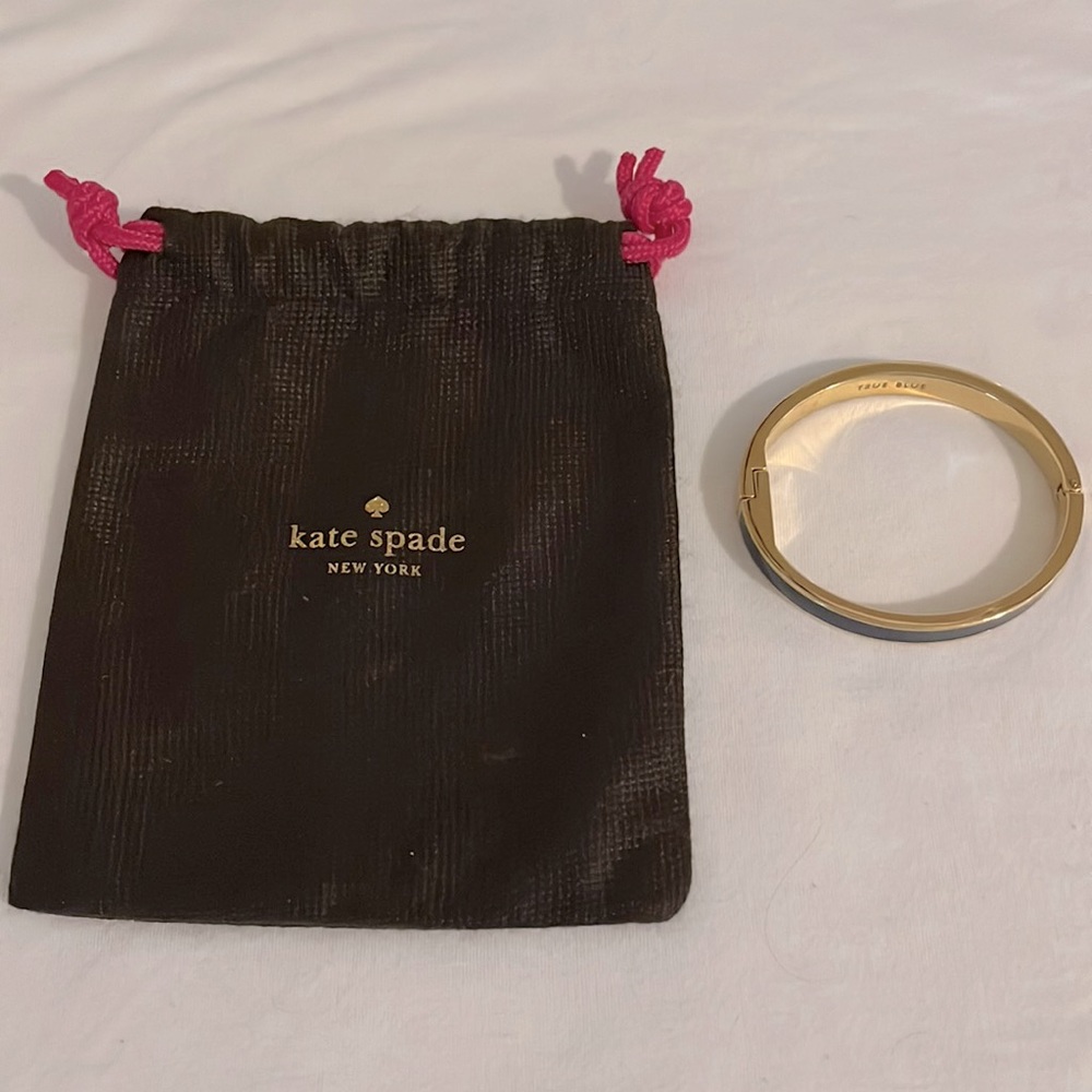 Kate Spade “True Blue” Navy Enamel Clasp Bangle